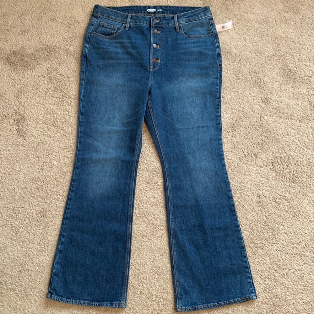 Old Navy Extra High Rise Flare Jean Womens Sz 16 Petite NWT